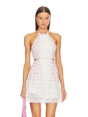 Loveshackfancy women’s kesia dress in poppy pink brand new with tags size xlarge